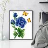 Partial Embroidery Beads Printed 9CT Flower Cross Stitch Kit Home Decor 30*35cm