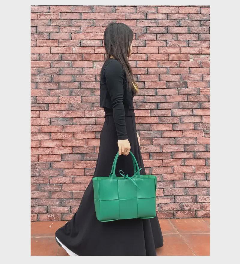 Сумка-тоут из натуральной кожи Six-Grid, весна/лето 2024 г.