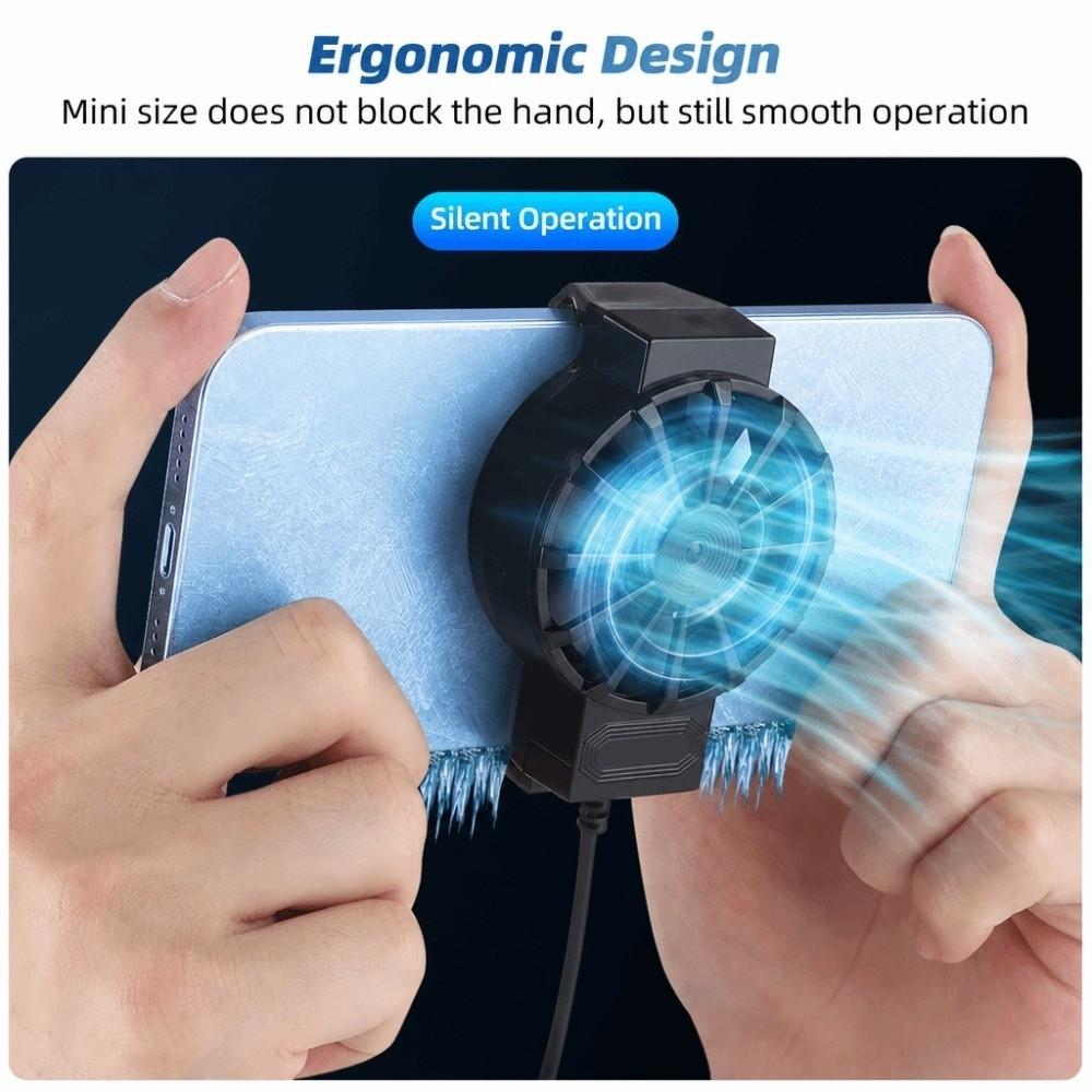 Mute Portable Phone Cooler Air-Cooled Mini Cooling Fan Phone Cooling Fan for Gaming Enthusiasts