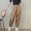 Lady Harem Pants Loose Drawstring Pockets Streetwear Deep Crotch Ankle Banded Aesthetic Lady Cargo Trousers Women Clothing