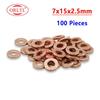 ORLTL 100PCS Fuel Injector Copper Washers F00VC17504 Diesel Nozzle Shims F00VC17503 F00VC17505 Auto