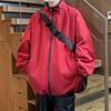 Американский хип-хоп бордовое пальто мужское летнее европейский и американский вайб стиль куртка-бомбер двусторонняя носка одежда с зарядкой