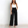 Women Summer and AutumnWorkplace Women's Trousers Casual Wide Leg High Waist Trousers with Belt Temperament Summer Commuter Pants
