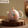 250ML Chinese Handmade Tea Pots Porcelain Teapot Color Enamel Teapots Teaware Ceramic Tea Accessories Kung Fu Tea Kettles