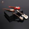 1 шт. Мини Электрогитара Деревянная Миниатюрная Модель Гитары Музыкальный Инструмент Гитарное Украшение Подарок Декор Для Спальни Гостиной
