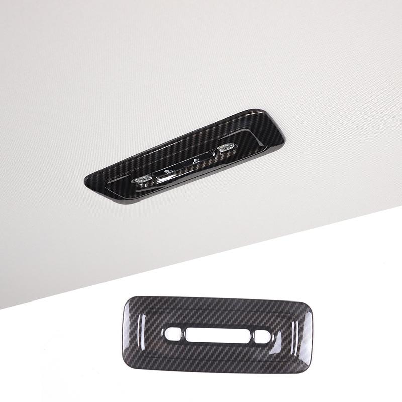 Carbon Fiber Style Car Rear Reading Light Frame Decorative Sticker Fit For Toyota Tundra 2022-23 Auto Interior