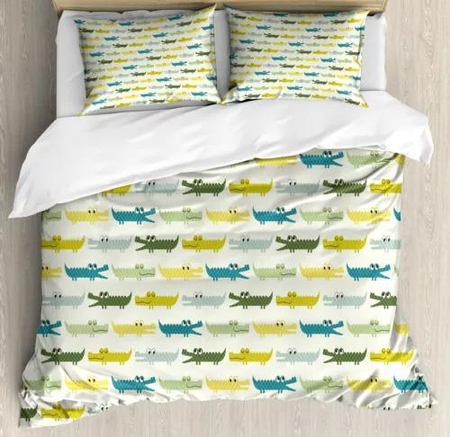 Crocodile Duvet Cover Set Bed Decoration First Choice Gift Suitable For Children Boys Girls And Adults Soft Warm And Breathable