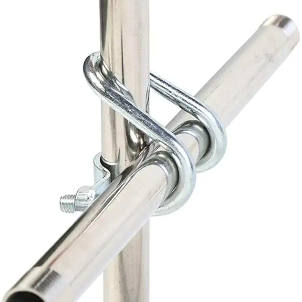 1 шт. Прочный двойной U-образный болт с поперечной планкой, зажим-кронштейн для крепления строительных лесов, хомуты для шлангов, оцинкованный стальной соединитель, зажим для трубы