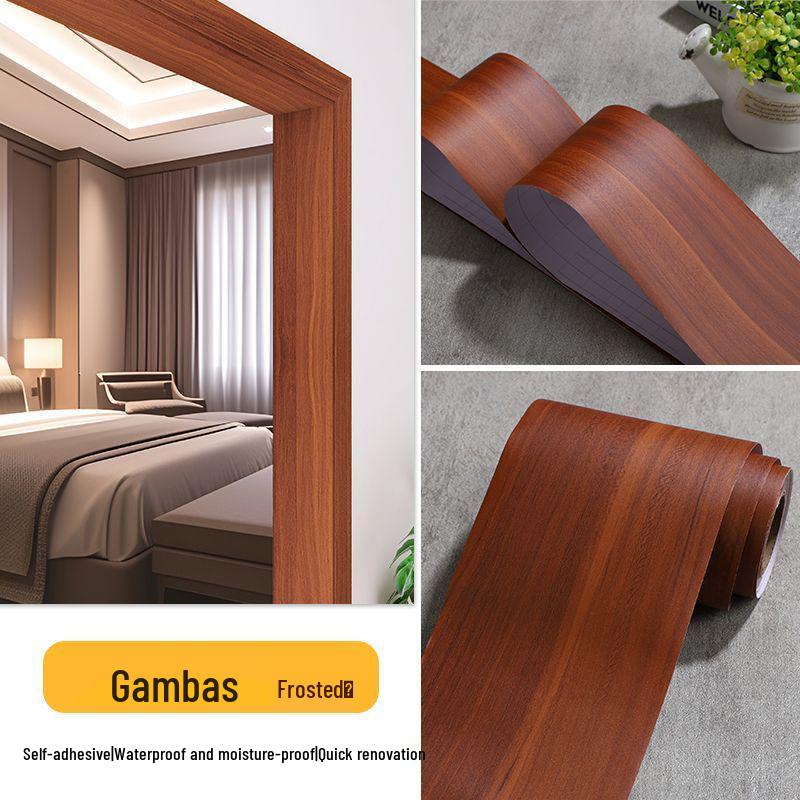 Самоклеящаяся отделочная полоса для ремонта дверной коробки с текстурой дерева