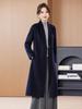 Роскошное женское двустороннее шерстяное пальто средней длины, Осень/Зима 2025, приталенная профессиональная рабочая одежда.
