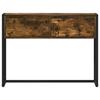 Side Table Smoked Oak 100 x 36 x 75 cm Engineered Wood