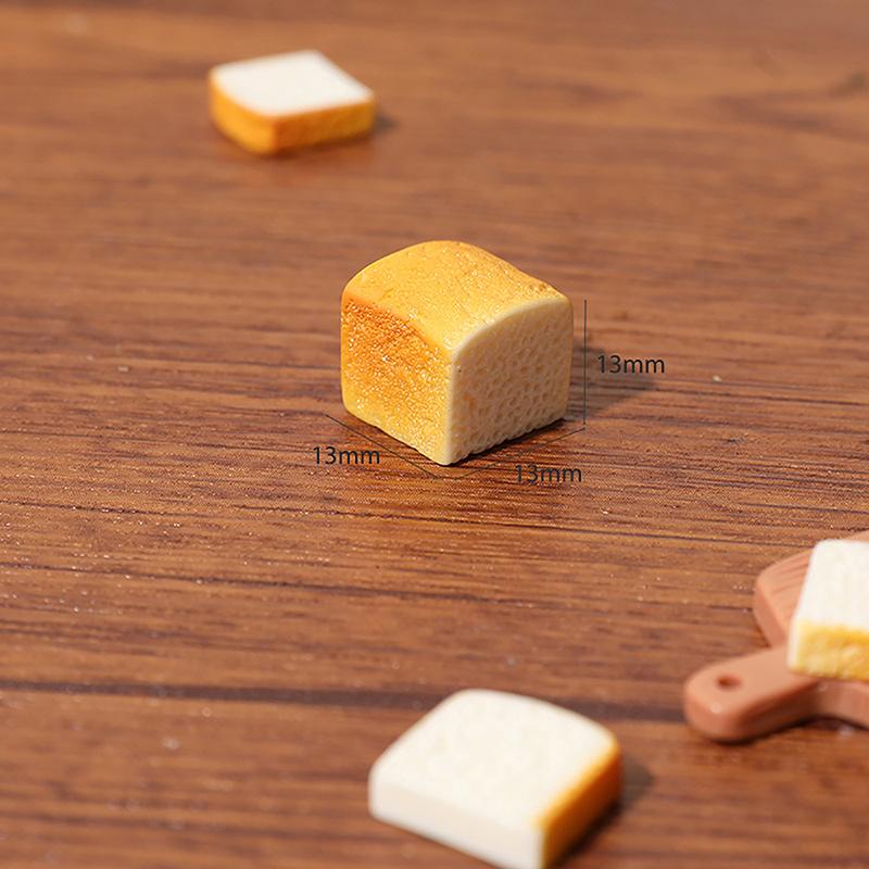 1/2 шт. кукольный домик мини имитация тостов хлебопечка еда игровое украшение модель своими руками миниатюры реквизит для сцены аксессуары из смолы