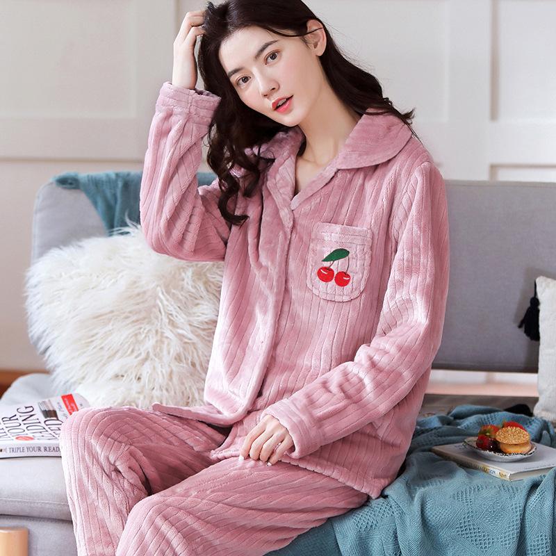 Women's Pajamas Set Warm Cartoon Leisure Women's Pajamas Set I Am Homewear Set