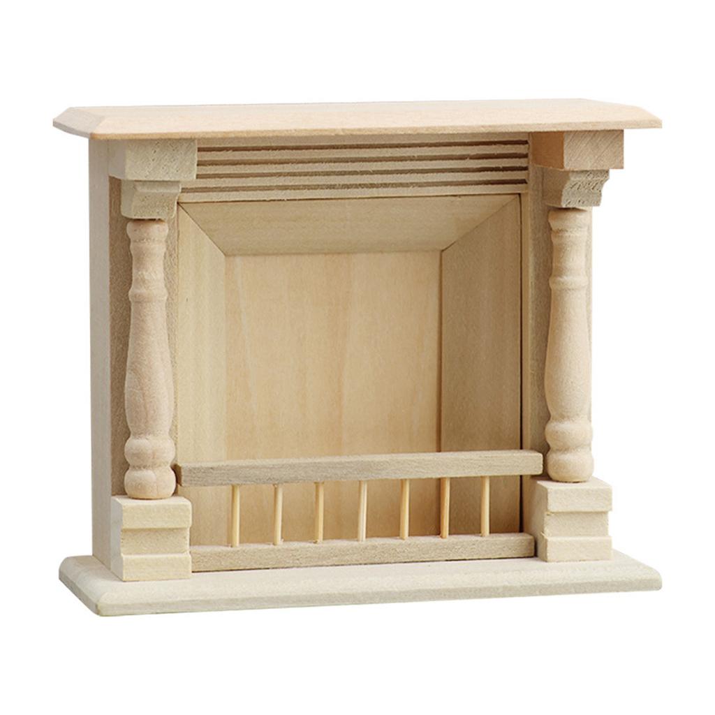 Миниатюрный камин для кукольного домика масштаб 1/12 реалистичный деревянный декор для крафт-проекта, декораций сцены и для любителей моделей