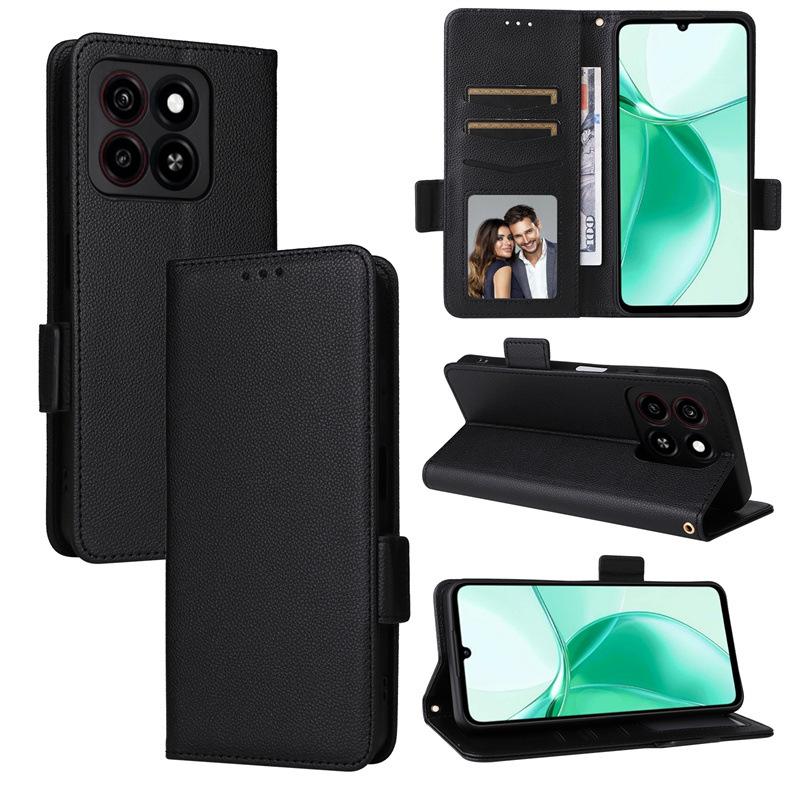 Чехлы-книжки для ZTE Blade A35/Blade A55 Кожаный чехол [Flip Vintage Leather] Кошелек противоударный прочный ретро-чехол для телефона