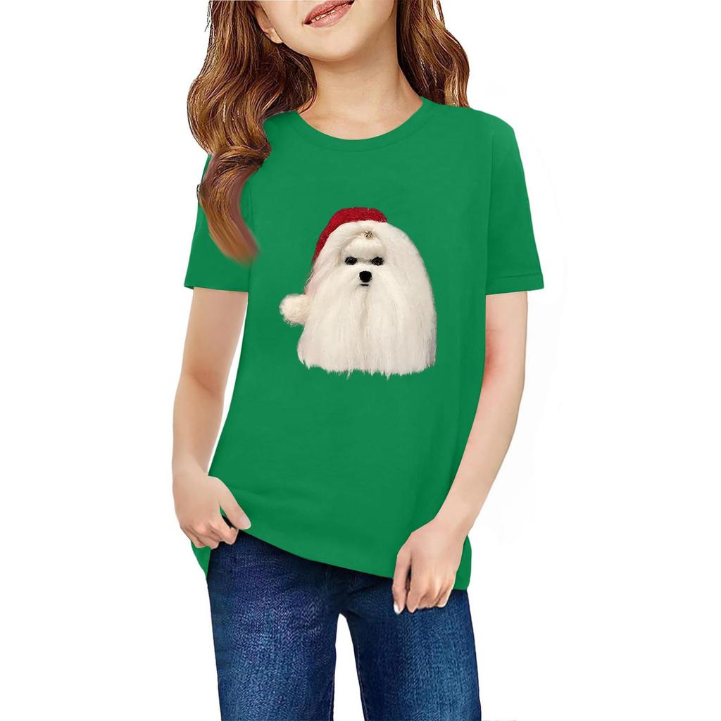 Children's Short Sleeve Neck T-Shirt Animal Print Daily Casual Top