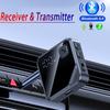 Автомобильный Bluetooth 5.4 приемник 2-в-1 Стабильный передатчик 10 м 3,5 мм AUX С ЖК-дисплеем уровня заряда батареи и громкости для автомобильной музыки/звонков в режиме громкой связи