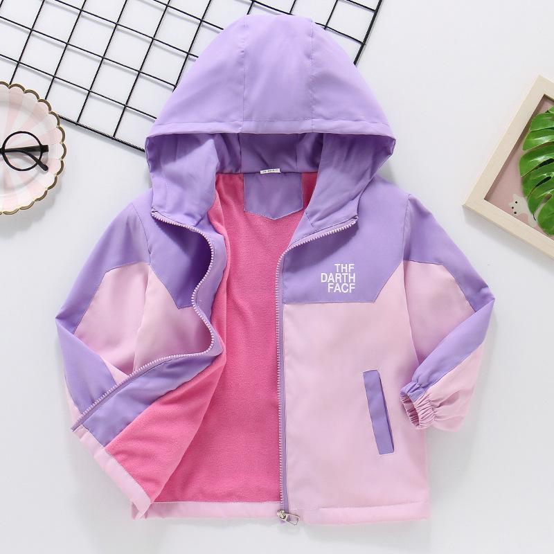 Модный плащ для девочек, осенне-зимняя детская красивая куртка Hardshell