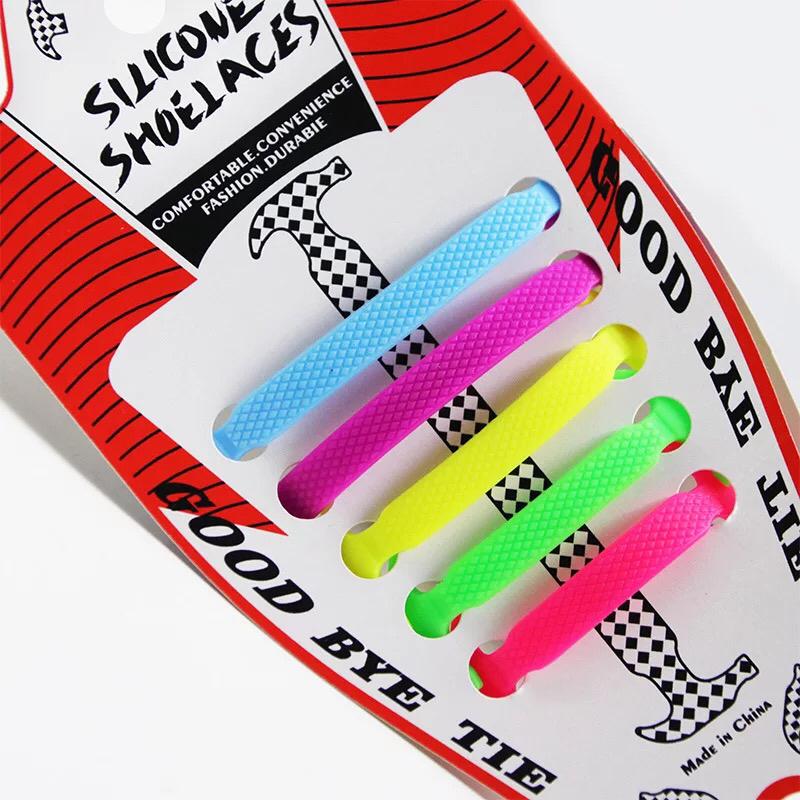 NO.8 10 шт./компл. силиконовые шнурки детские спортивные шнурки для бега эластичные шнурки без завязок кроссовки обувь шнурки с ремешком
