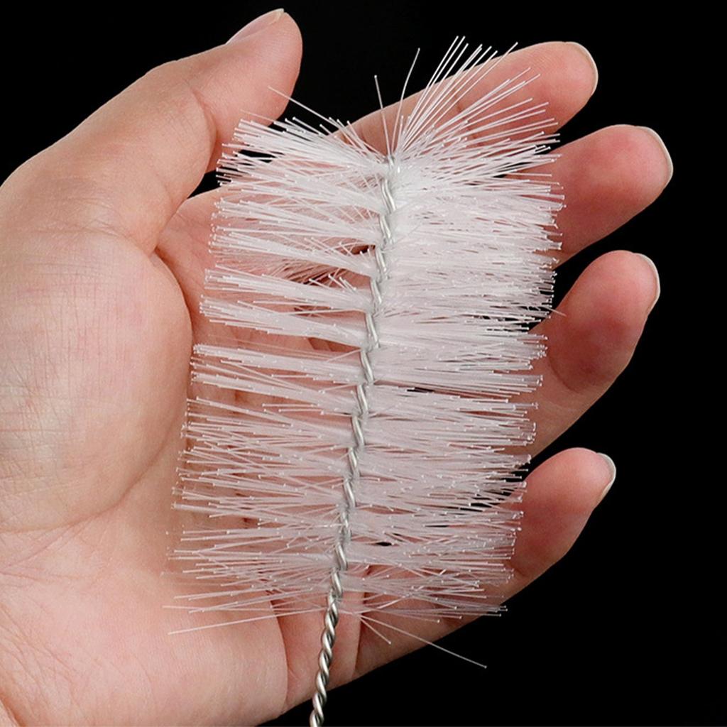 Pack Of 5 Nylon Bottle Cleaning Brushes With Stainless Steel Handle Suitable For Narrow Bottle Necks Kitchen Office Use