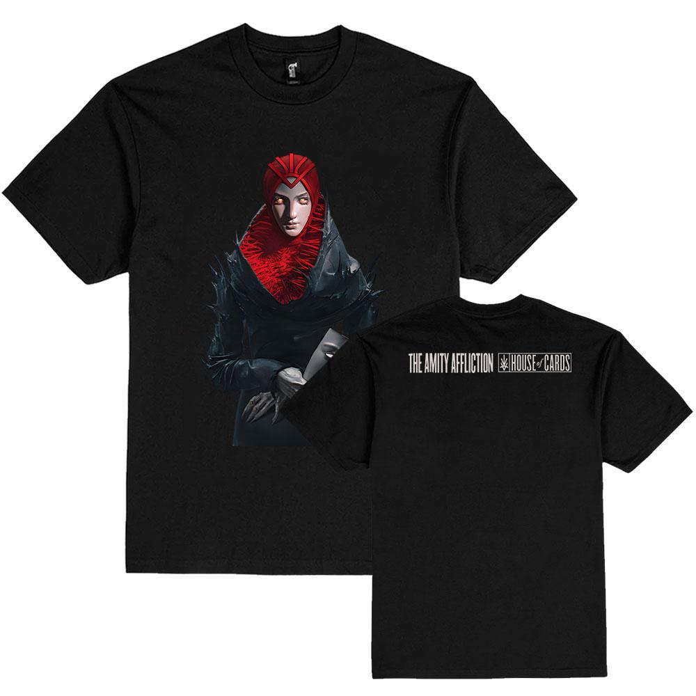 House Of Cards Album Design Tshirt The Amity Affliction Band Tshirts Short Sleeve Cotton Summer Tees Unisex Unisex Clothing Merch