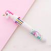 10 Colors In 1 Presse Cartoon Unicorn Gel Pen Colorful 0.5mm Ballpoint Pens for Student Stationery
