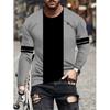 Simple Striped Print Autumn Fashion Crewneck Men's Long Sleeve T-shirt Outdoor Street Fashion Top Everyday Casual Comfort