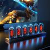 RGB Nixie Tube Clock LED Glows IPS Color Screen DIY Analog Digital Tube Night Lights Gaming Desktop Home Decoration Gift Idea