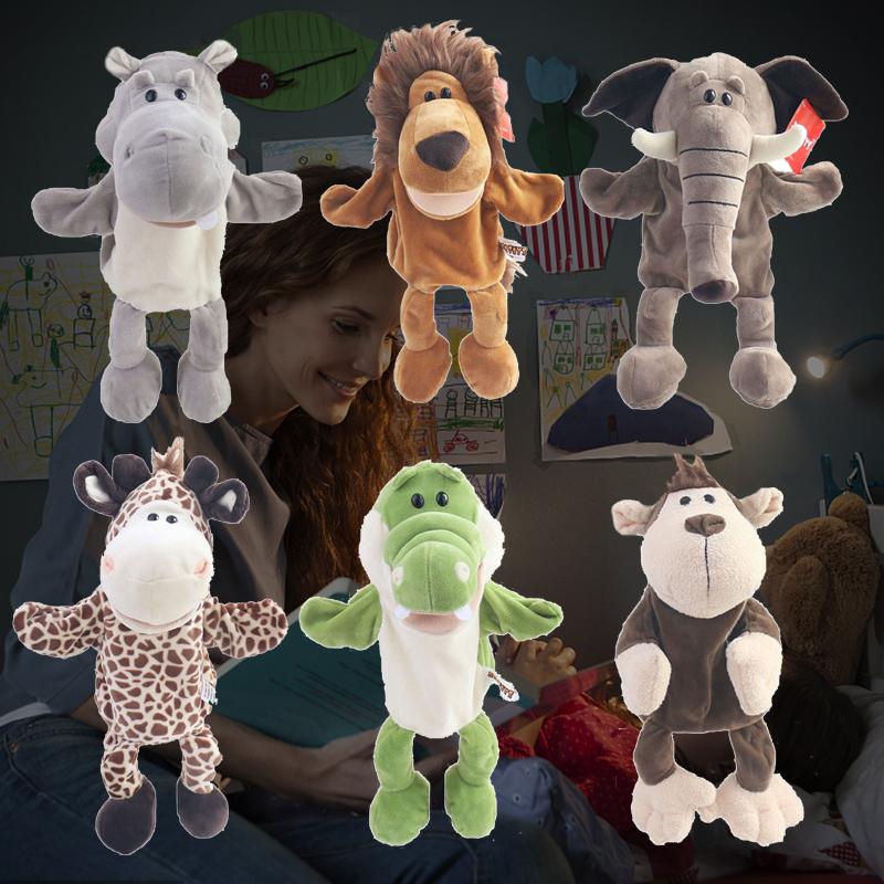 Детская ручная кукольная игрушка с изображением животных, милый плюшевый слон, черепаха, жираф, кукольная игрушка, ручная кукла, обучающая игрушка, подарки