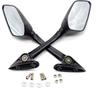 World Imp Motor Rearview Mirror for Yamaha YZF Series Motorcycles (YZF R3, R25, YZF-R3, YZF-R25, RH07J, RG10J) (2013-2017) - Black (02)