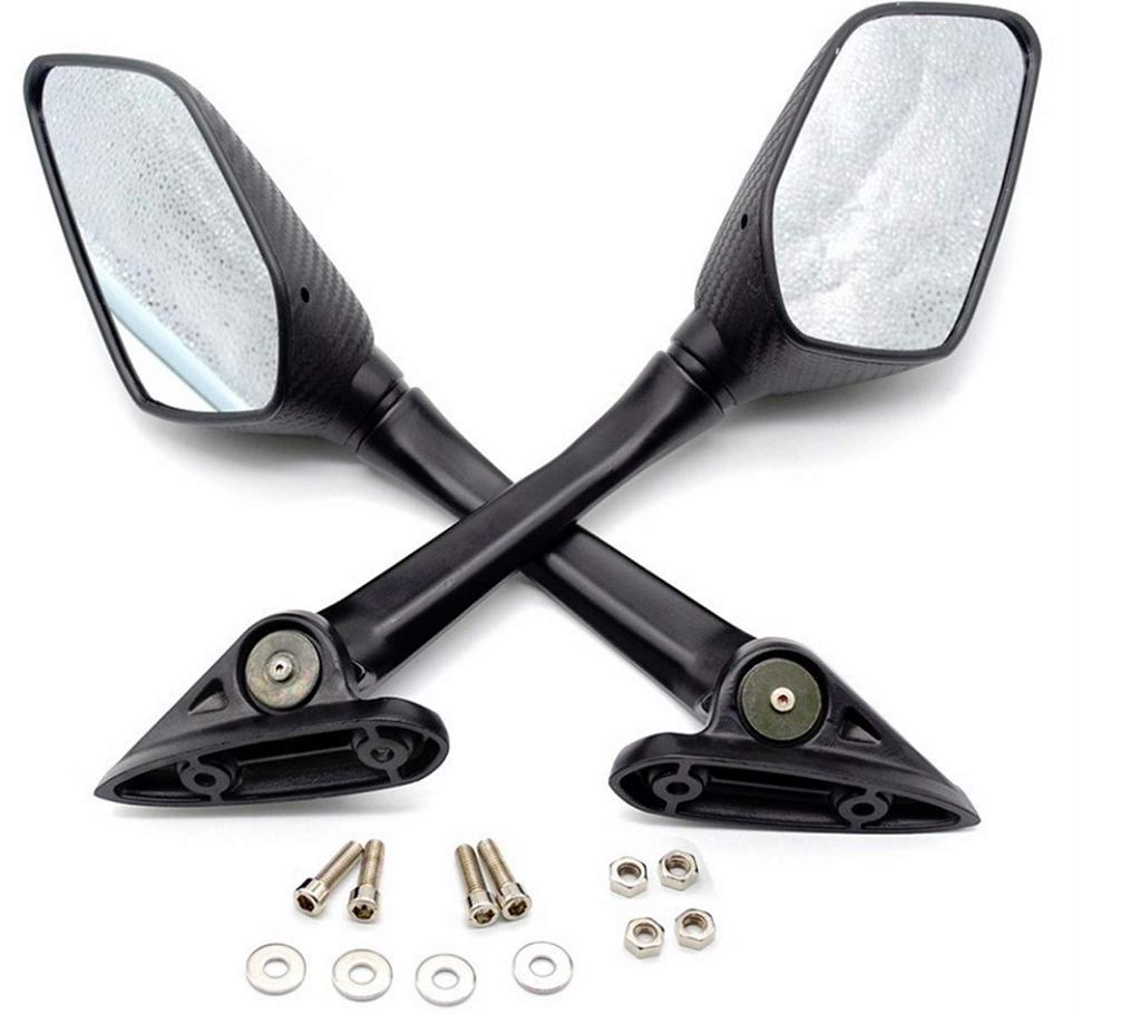 World Imp Motor Rearview Mirror for Yamaha YZF Series Motorcycles (YZF R3, R25, YZF-R3, YZF-R25, RH07J, RG10J) (2013-2017) - Black (02)