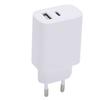 Зарядное устройство Type C, блок питания PD 30 Вт, быстрая зарядка, Type C, USB-A, двойной порт, настенное USB-зарядное устройство, подходит для IOS 17 16 15 14 13 12 11 X 8