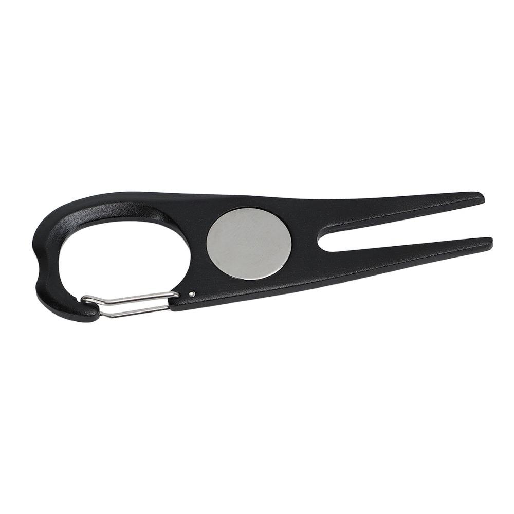 2PCS Foldable Design Golf Divot Tool Aluminum Alloy Shell Golf Fork  Golf Course Care