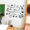 WZ9022 Английский Слоган Бабочка Любовь Спальня Гостиная Кабинет Домашнее Украшение Украшения Наклейка На Стену