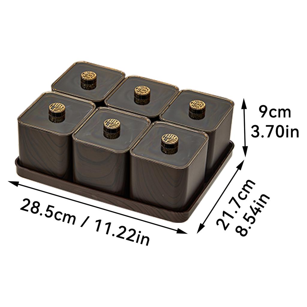 2/4/6 Grids Food Storage Box Moisture-Proof Nut, Dried Fruit, Candy Box Fruit Storage Container For Christmas New Year