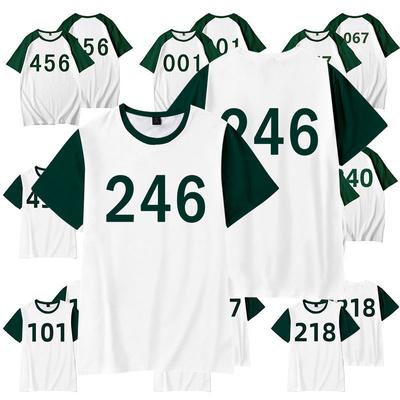 Футболка с принтом фильма ужасов «Кальмар» из Кореи, мужская и женская модная футболка с графическим принтом, короткий рукав, футболки, детская игровая футболка