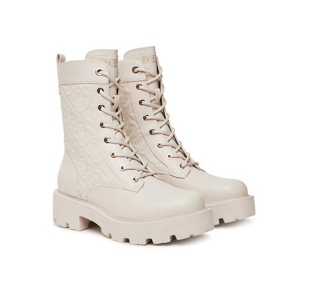 Guess Ecru FLTYAN ELE10 Ankle Boots