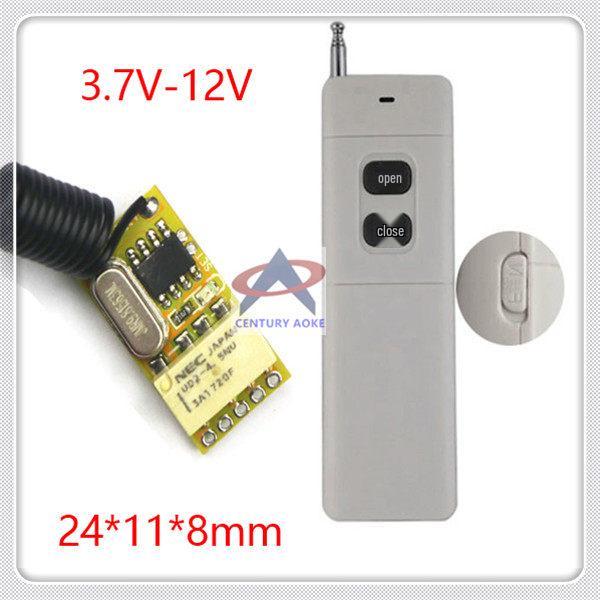 Energy-Saving Low Power Mini Remote Control Relay Switch, 3.7V-12V, Single Channel.