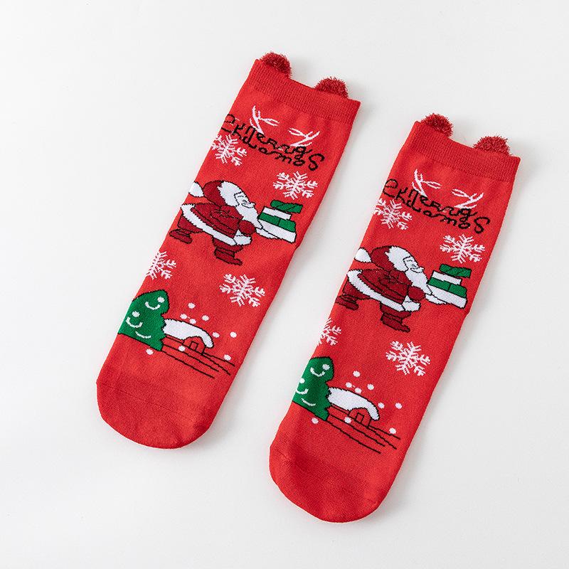 Christmas Cotton Cartoon Socks Merry Christmas Decorations For Home Xmas Ornaments Gifts Party Supplies Happy New Year