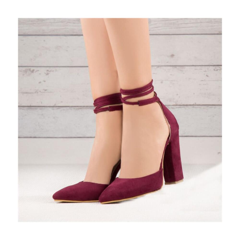 Бежевые туфли-лодочки на толстом каблуке для женщин Сандалии с ремешком на щиколотке для женщин Большой размер 34-43 Блочный каблук Ra-040