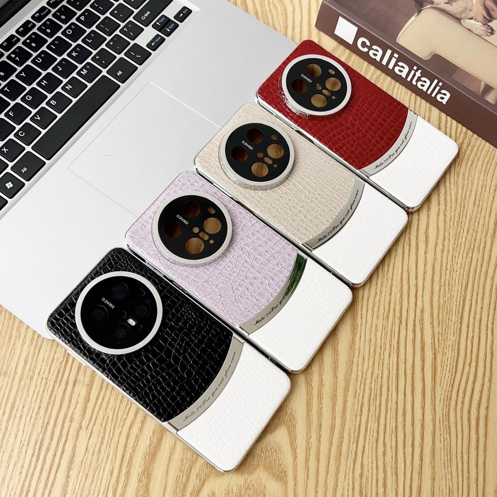 Высококачественный защитный чехол для Huawei P80 Pro с рисунком под крокодиловую кожу.: Роскошный, защита от падений, совместимость с Mate70 и Honor Magic7.