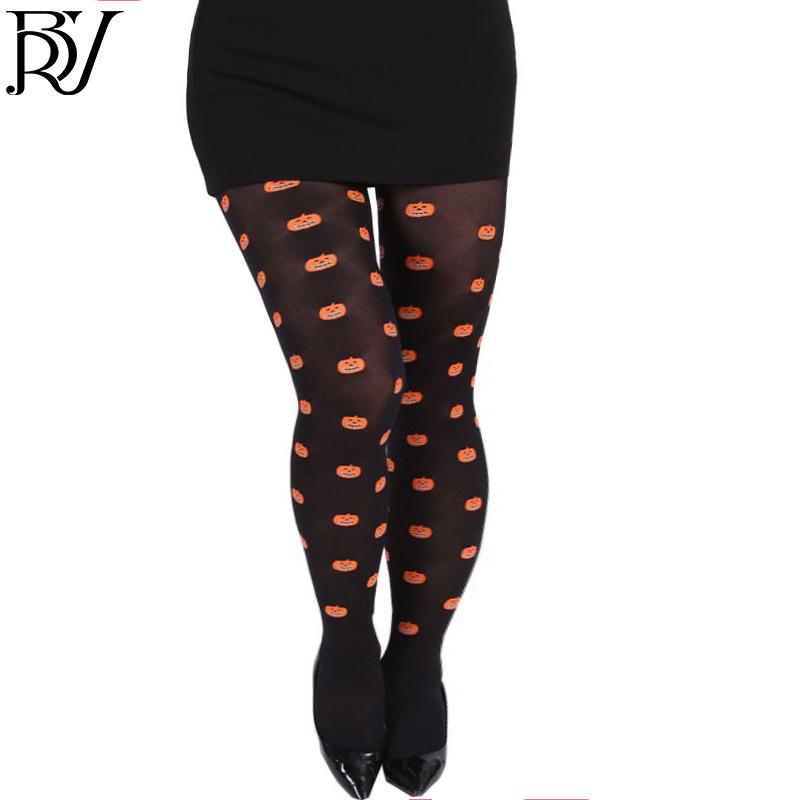 Чулки с мультяшным принтом на Хэллоуин и Рождество - праздничные колготки для праздничных вечеринок и костюмированного реквизита