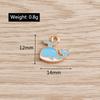50pcs Alloy Enamel Fish Charms Pendants Whale Fish Ocean Sea Aninal Charms  DIY Accessories