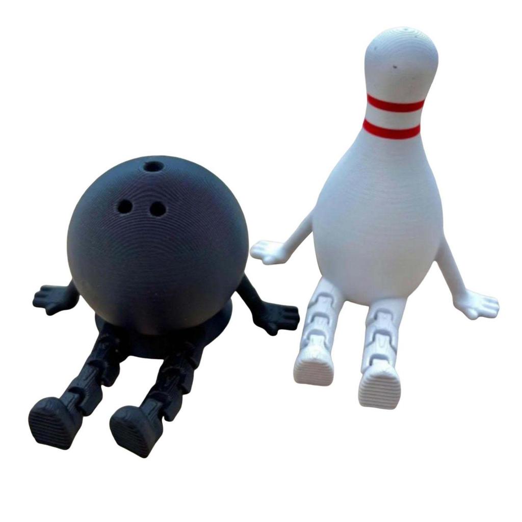 Yousheng Flexible Bowling Buddy Bowling Pin Ball Desk Buddy с шарнирными ножками, 3D-печатный орнамент на тему боулинга, подарки для любителей боулинга