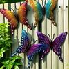 4Pcs Cute Butterfly Wall Art Hanging Iron Animal Statues Butterflies Sculpture Ornaments Yard