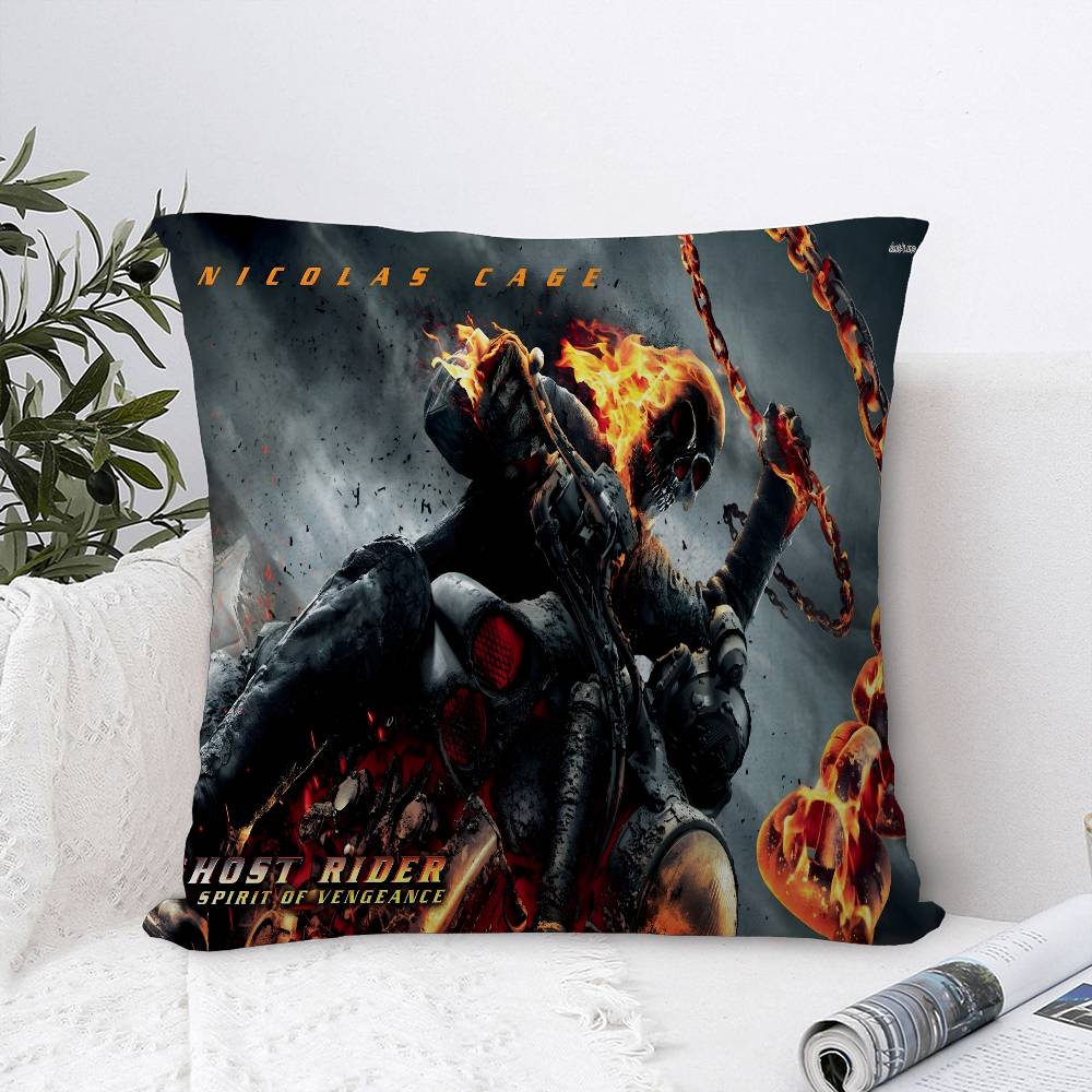 Ghost Rider Personalized Picture Text Home Decorative Pillows Household Gifts 45x45cm
