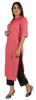 Moomaya Womens Solid Collar Kurti Rayon Elbow Sleeve Ethnic Kurta Indian