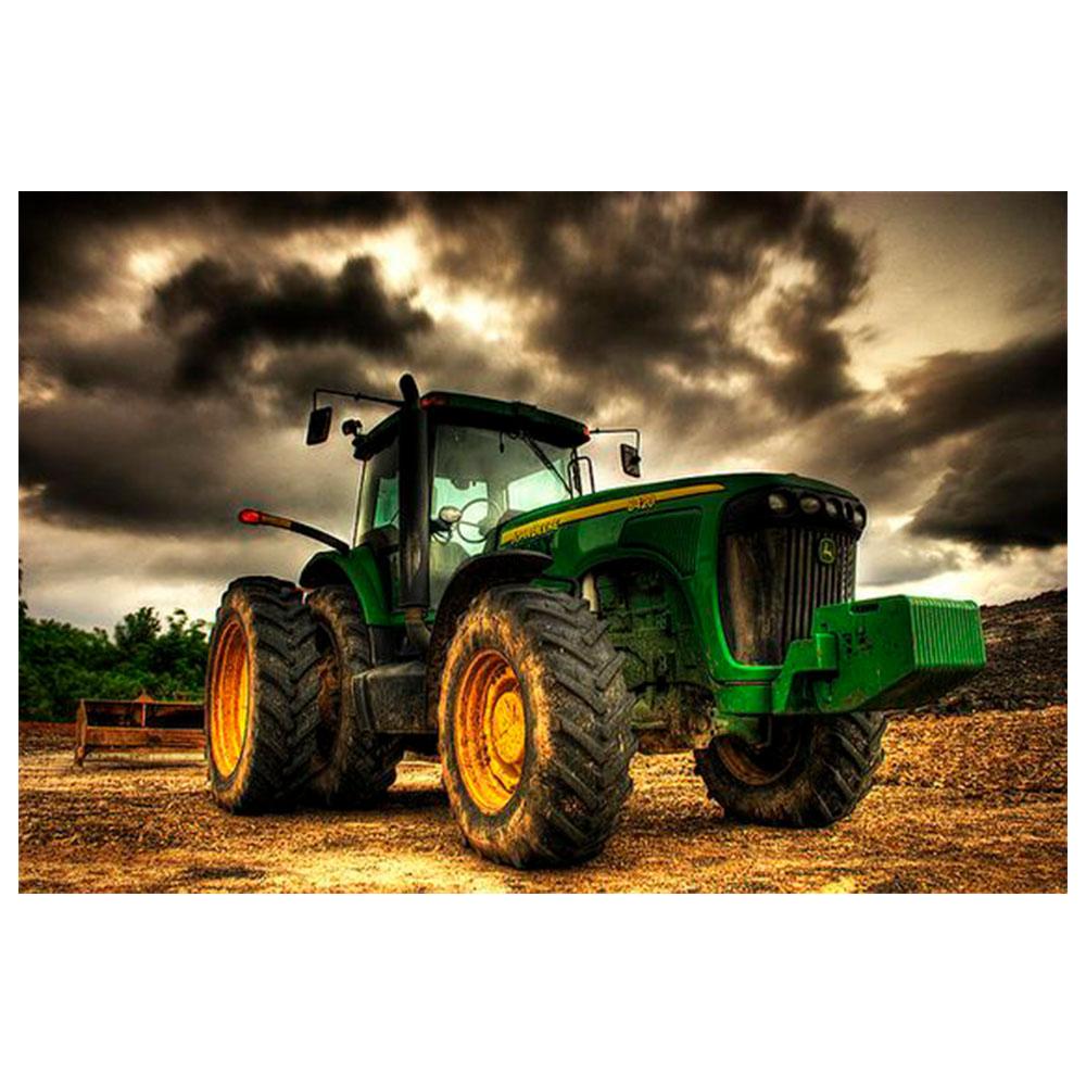 Винтажная машина, трактор, ферма, металлическая жестяная вывеска, табличка, декор для паба, бара, потертый шик, ретро, ​​зеленый трактор, Настенный декор, плакат 30x20 см