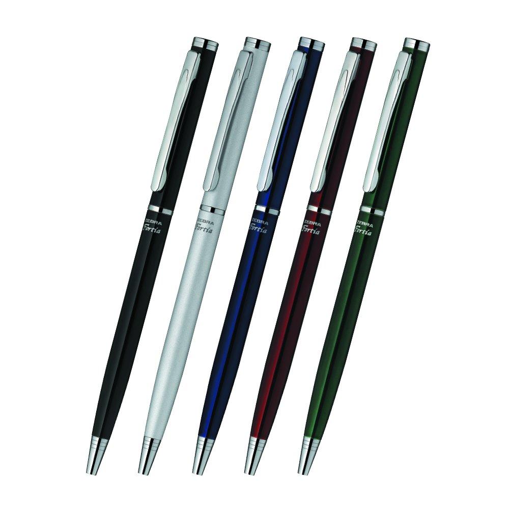 Шариковая ручка Zebra Fortia 500, масляная, 0,7 мм, серебристая, BA81-S