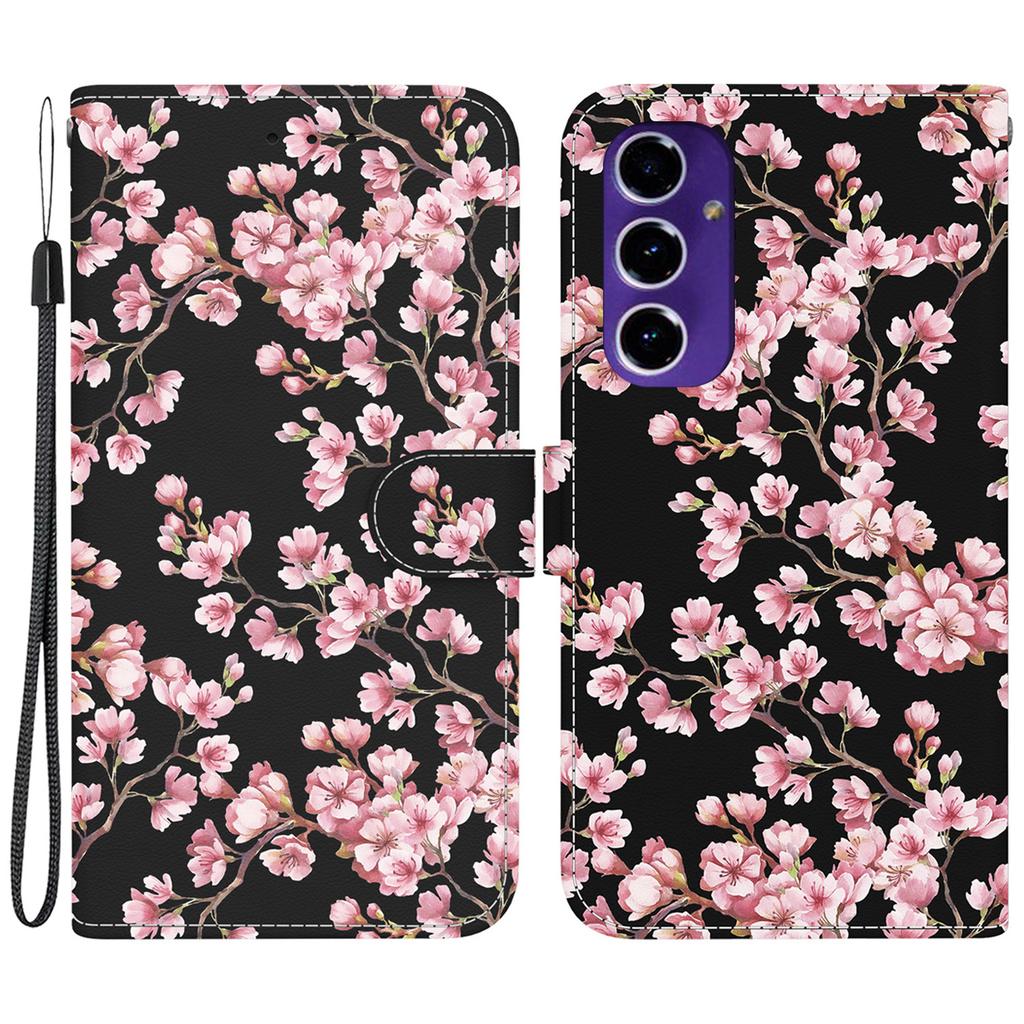Чехол-кошелек для телефона Samsung Galaxy S24 FE из ТПУ+ПУ кожи, чехол-подставка для телефона с печатью рисунка